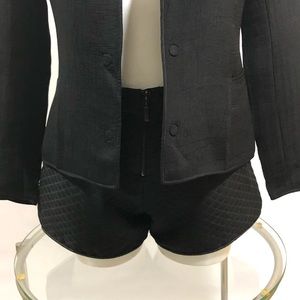 ZARA Mini Quilt High‎ Waist w/ Faux Leather Trim Shorts Sz Small